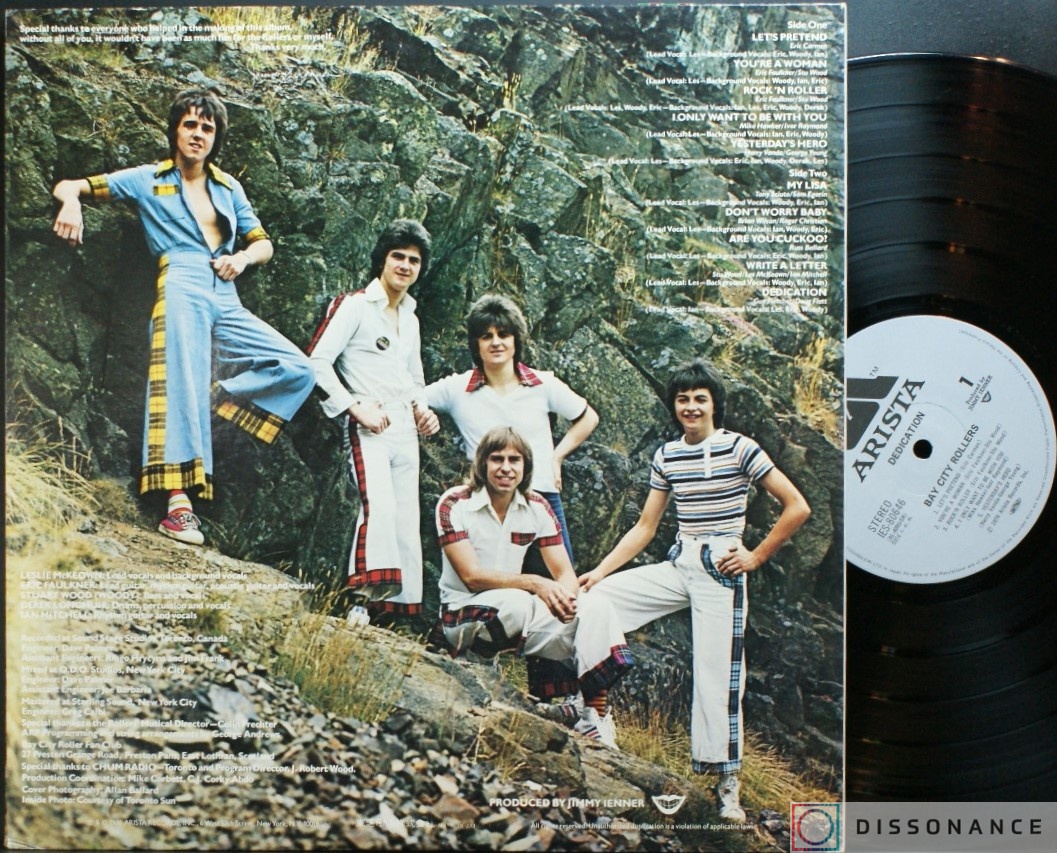 Виниловая пластинка Bay City Rollers - Dedication (1976) - фото 2