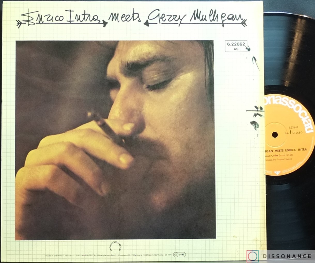 Виниловая пластинка Gerry Mulligan - Meets Enrico Intra (1976) - фото 2