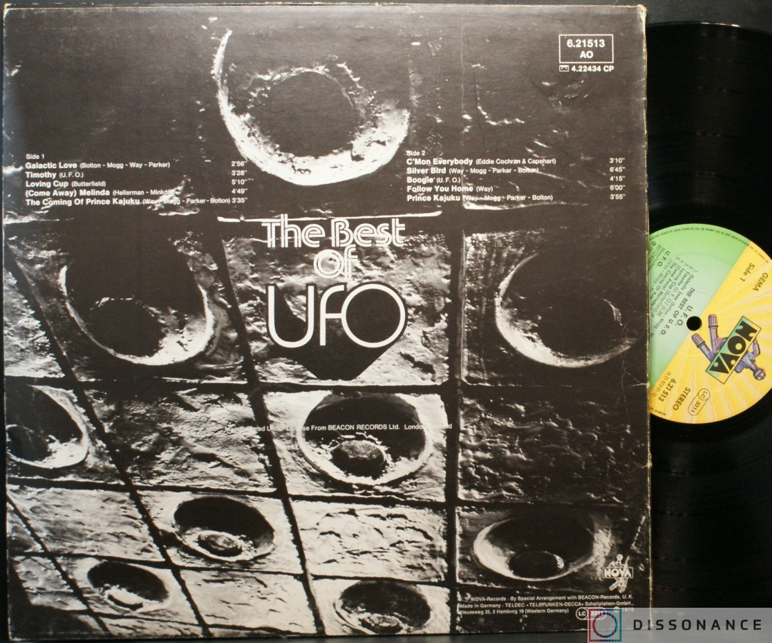 Виниловая пластинка UFO - Best UFO (1973) - фото 1