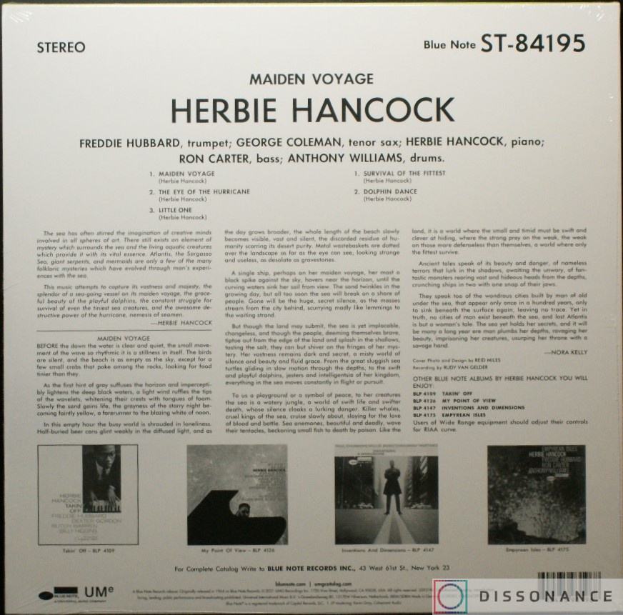 Виниловая пластинка Herbie Hancock - Maiden Voyage (1966) - фото 1