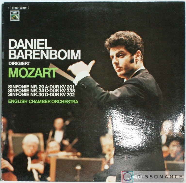 Виниловая пластинка Daniel Barenboim - Dirigiert Mozart (1972) - фото обложки