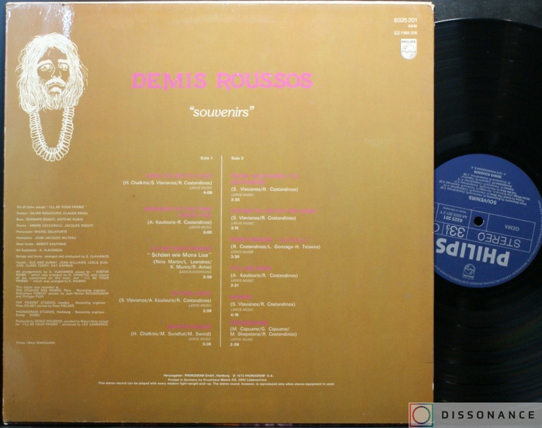 Виниловая пластинка Demis Roussos - Souvenirs (1975) - фото 1