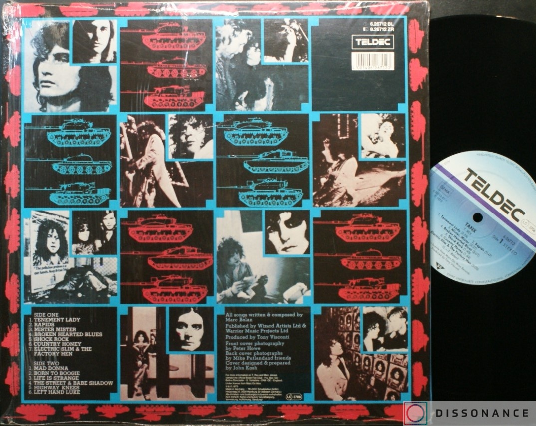 Виниловая пластинка T Rex - Tanx (1973) - фото 1