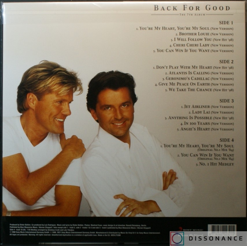 Виниловая пластинка Modern Talking - Back For Good (1998) - фото 1