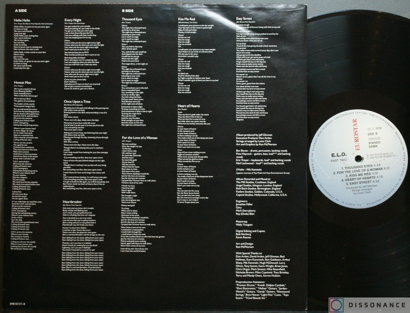 Виниловая пластинка Electric Light Orchestra - Part Two (1991) - фото 2