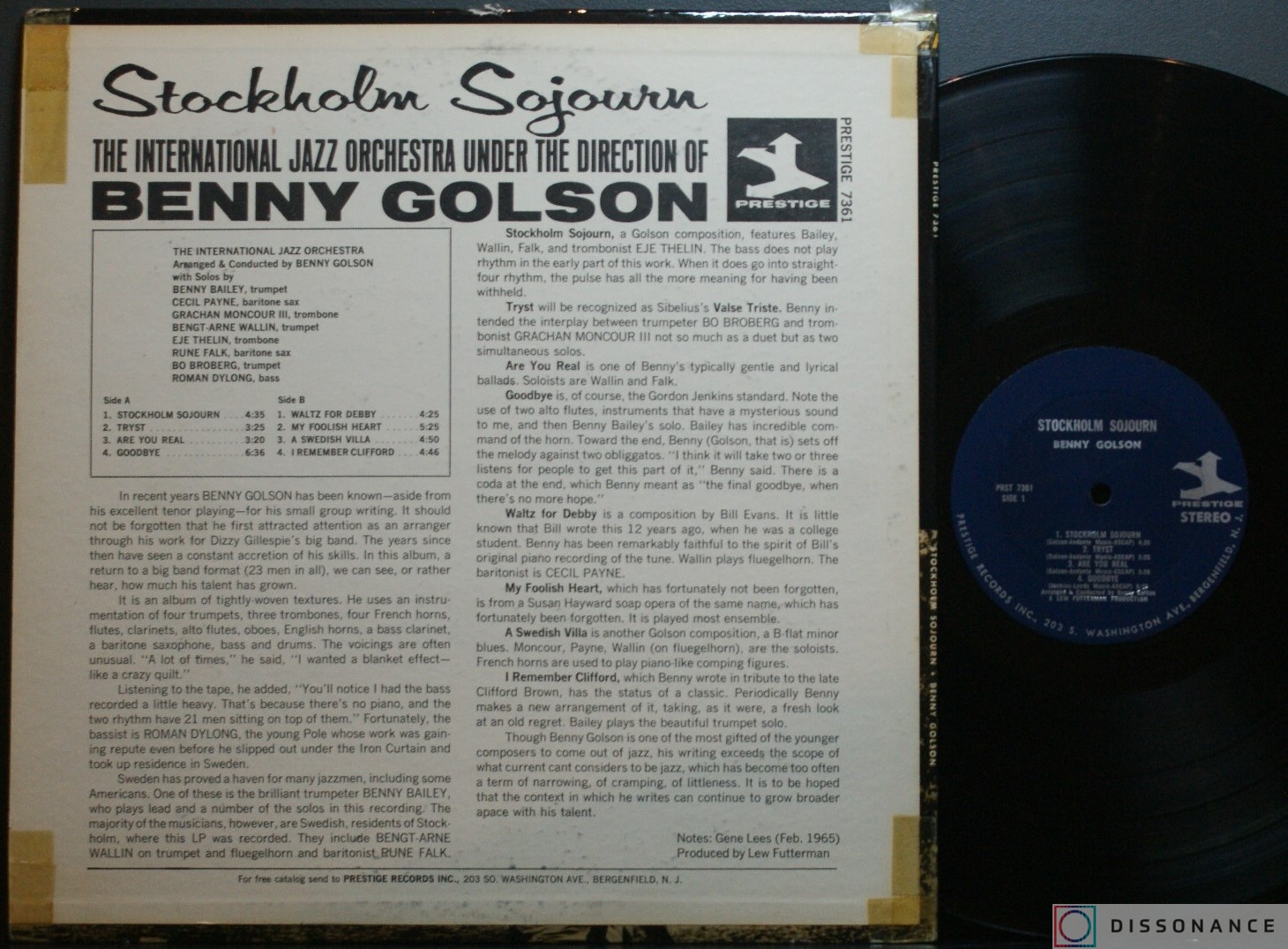 Виниловая пластинка Benny Golson - Stockholm Sojourn (1965) - фото 1