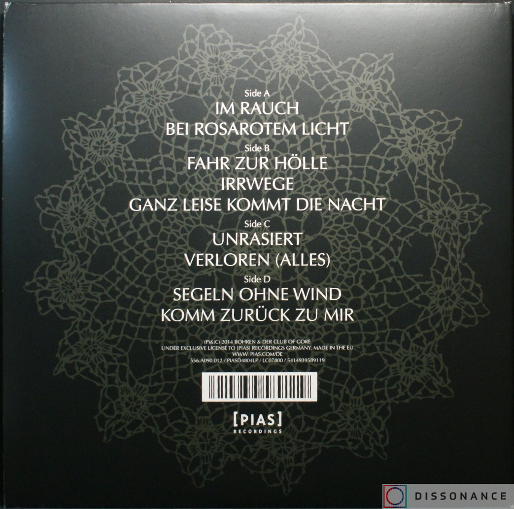 Виниловая пластинка Bohren And Der Club Of Gore - Piano Nights (2014) - фото 2
