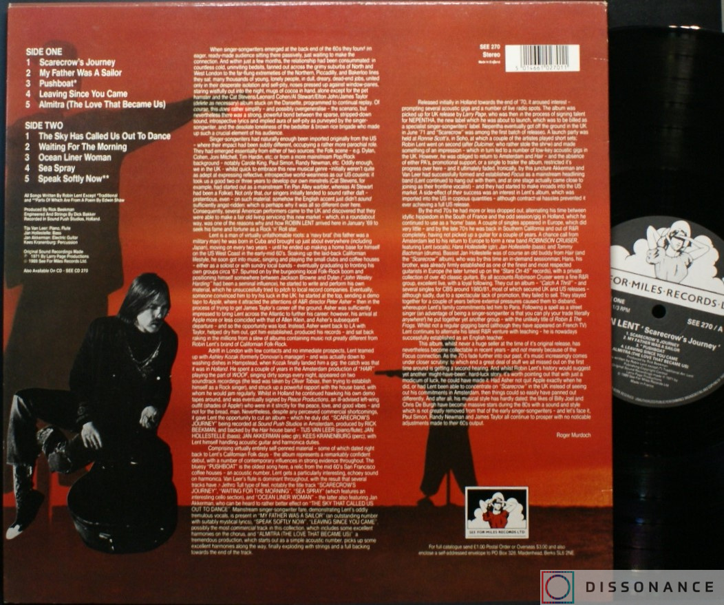 Виниловая пластинка Robin Lent - Scarecrow Journey (1971) - фото 1