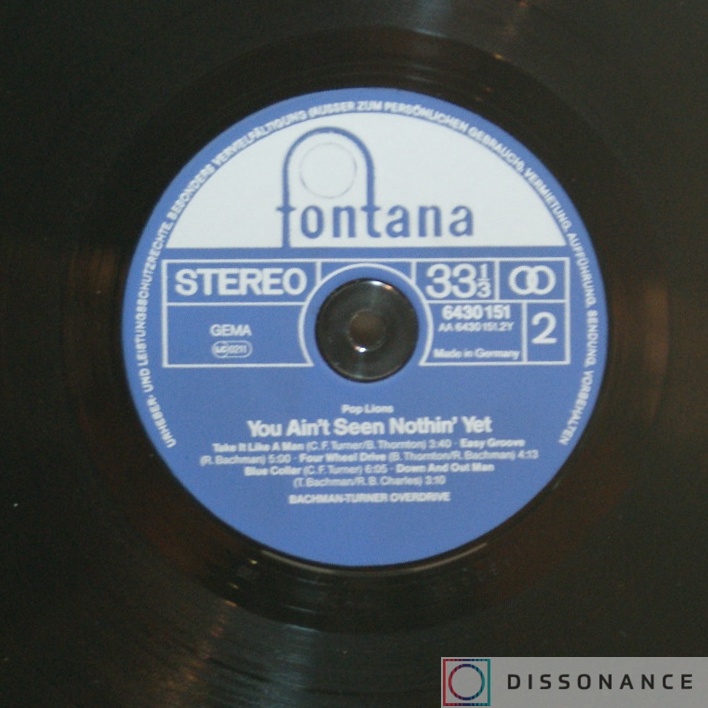 Виниловая пластинка Bachman Turner Overdrive ( BTO ) - You Aint Seen Nothin Yet (1981) - фото 2