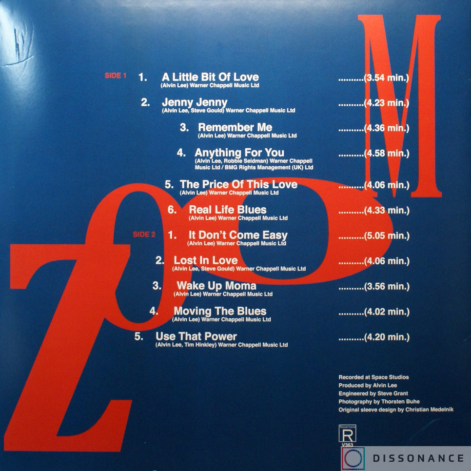 Виниловая пластинка Alvin Lee - Zoom (1992) - фото 1