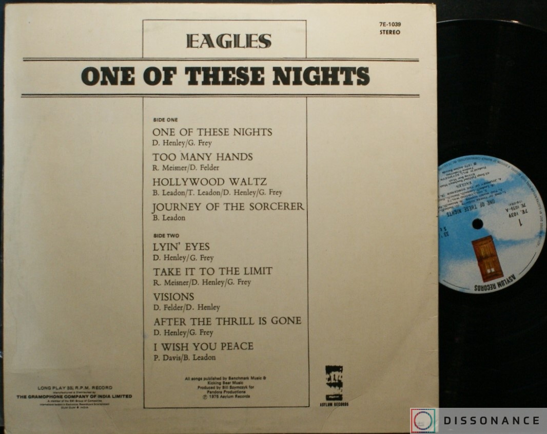 Виниловая пластинка Eagles - One Of These Nights (1975) - фото 1