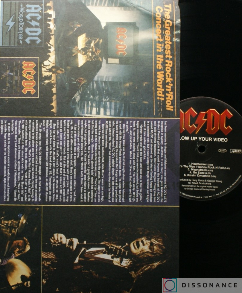 Виниловая пластинка Ac/Dc - Blow Up Your Video (1988) - фото 2