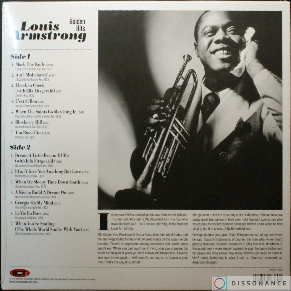 Виниловая пластинка Louis Armstrong - Very Best Of Louis Armstrong (2023) - фото 1