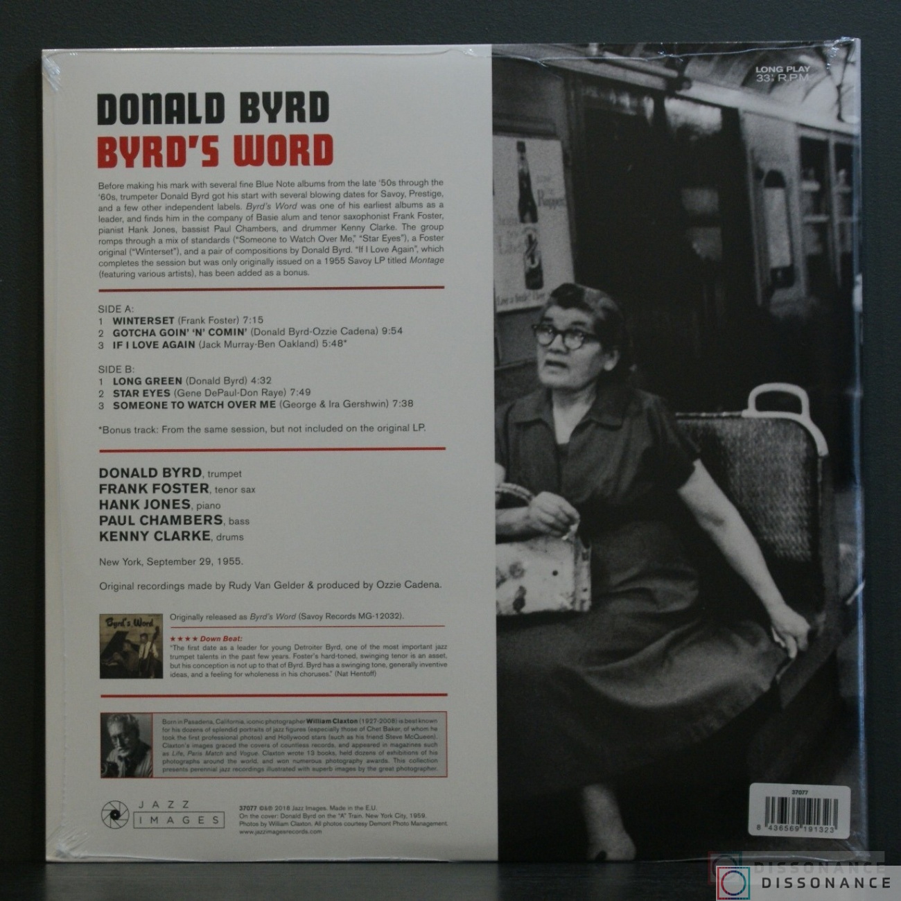 Виниловая пластинка Donald Byrd - Byrd's Word (1959) - фото 1