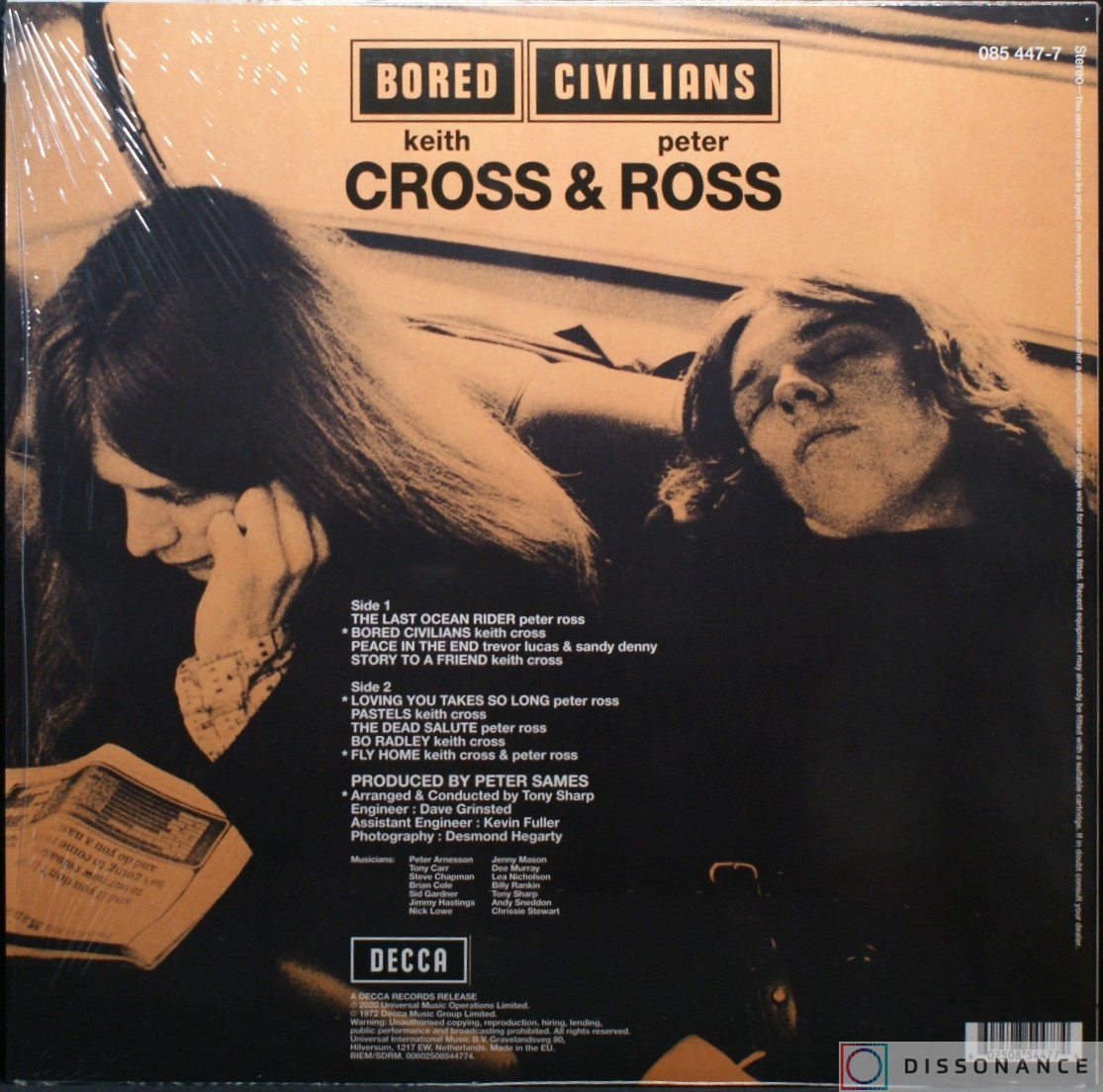 Виниловая пластинка Keith Cross And Peter Ross - Bored Civilians (1972) - фото 1