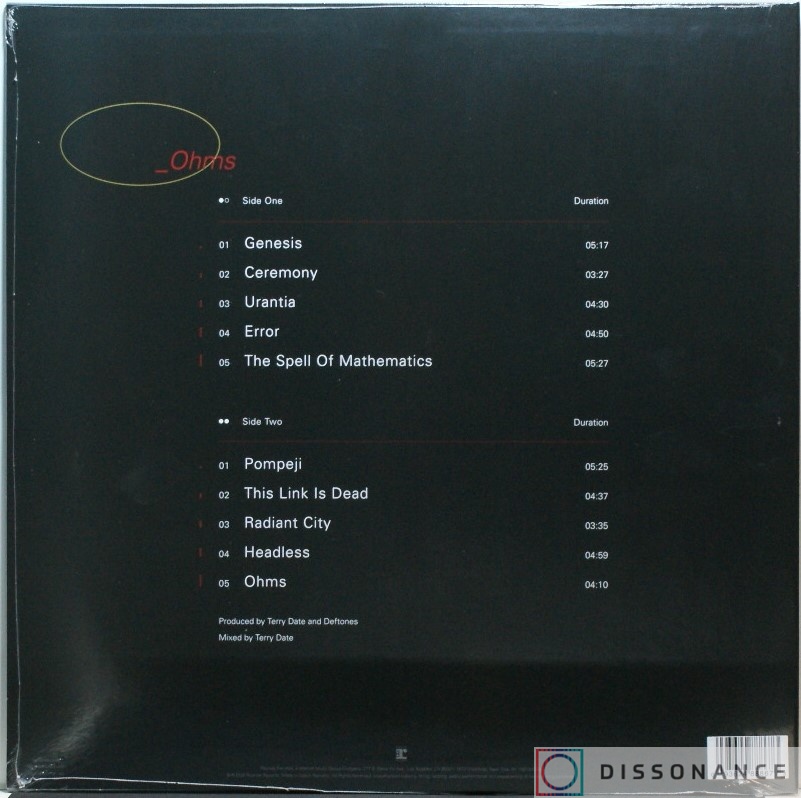 Виниловая пластинка Deftones - Ohms (2020) - фото 1