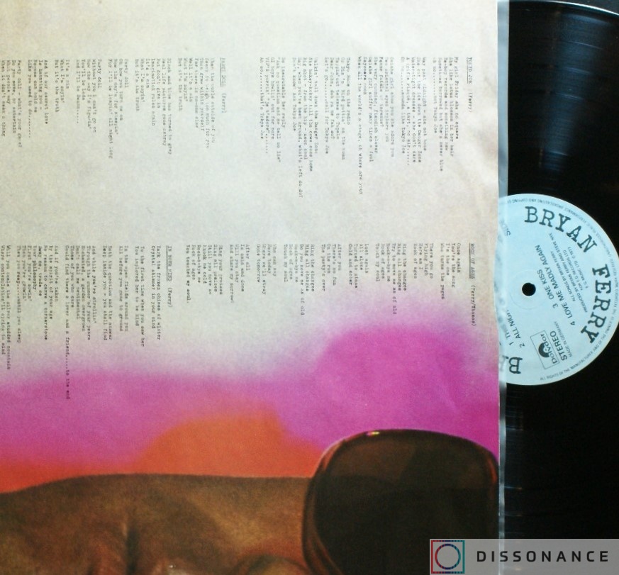 Виниловая пластинка Bryan Ferry - In Your Mind (1977) - фото 2