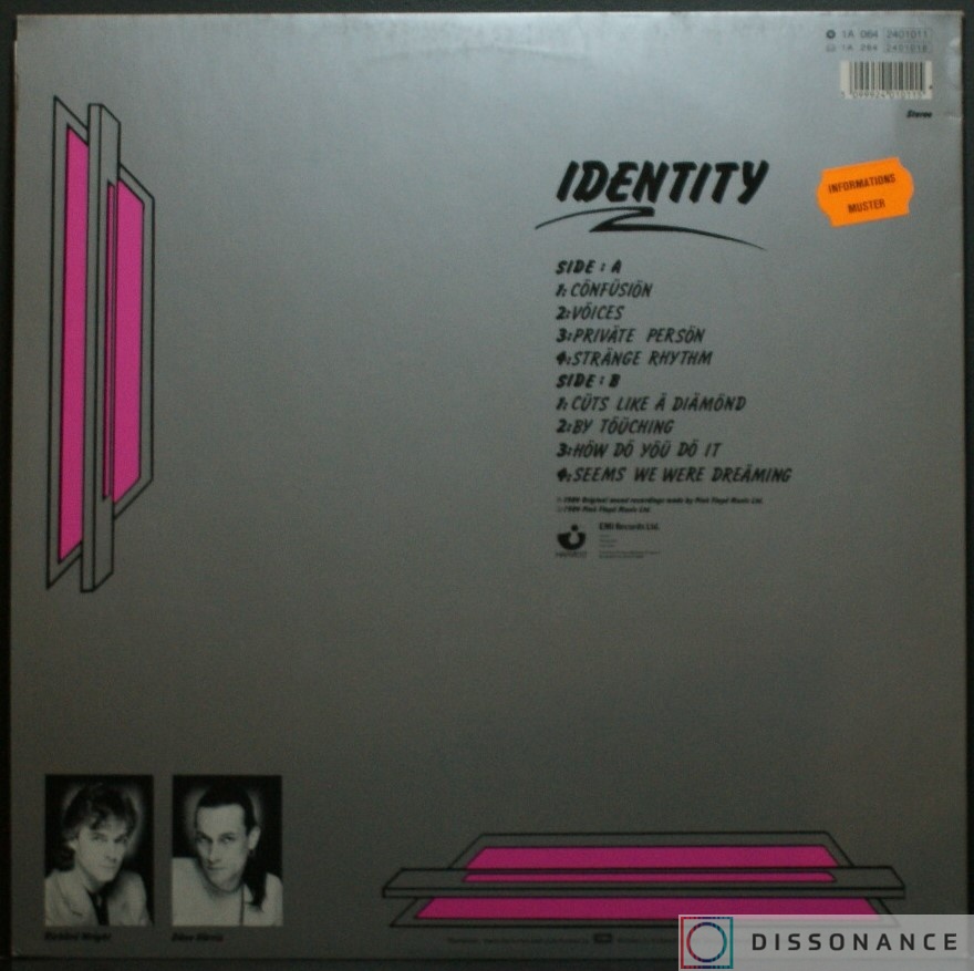 Виниловая пластинка Richard Wright - Identity (1984) - фото 1