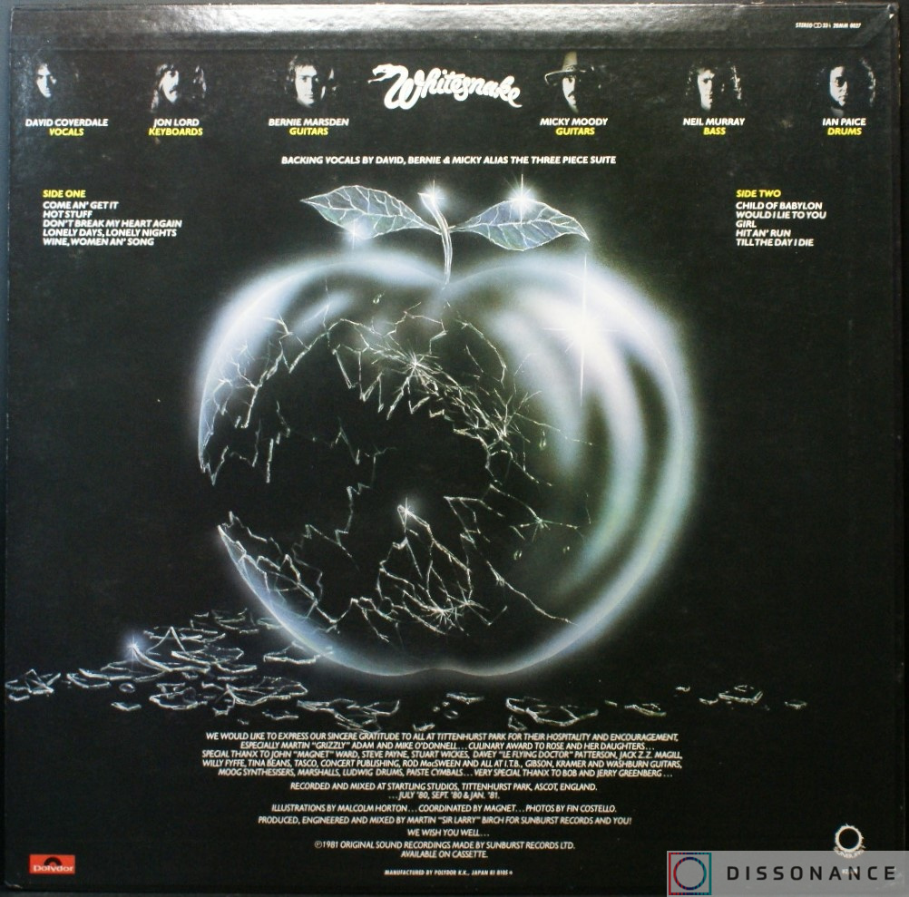 Виниловая пластинка Whitesnake - Come An' Get It (1981) - фото 1