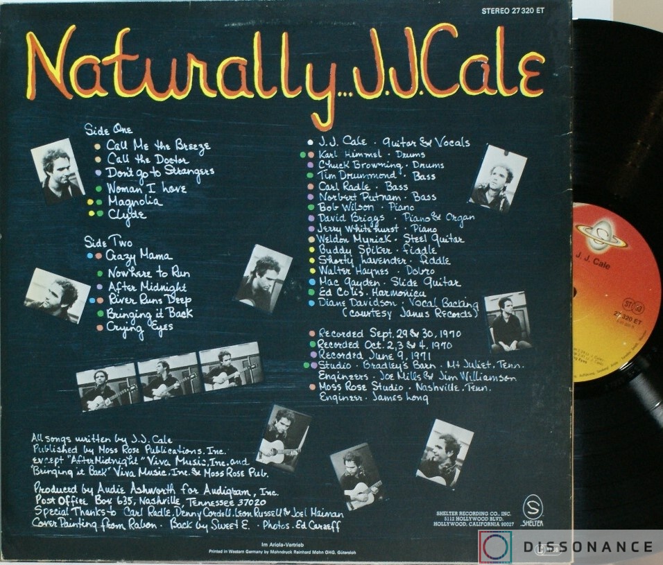 Виниловая пластинка J.J. Cale - Naturally (1971) - фото 1