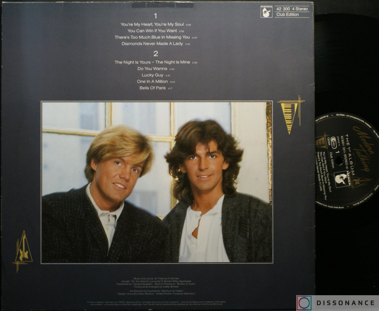 Виниловая пластинка Modern Talking - 1st Album (1985) - фото 1