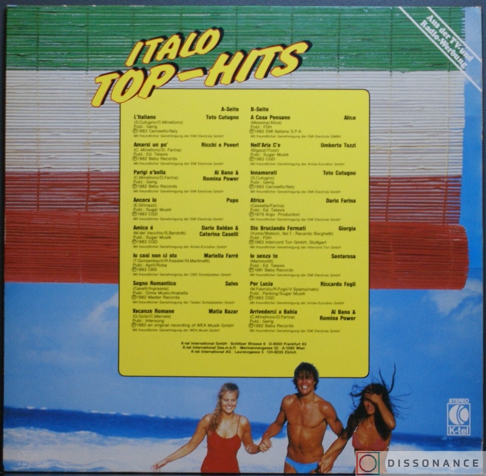 Виниловая пластинка V/A - Italo Top Hits (1983) - фото 1