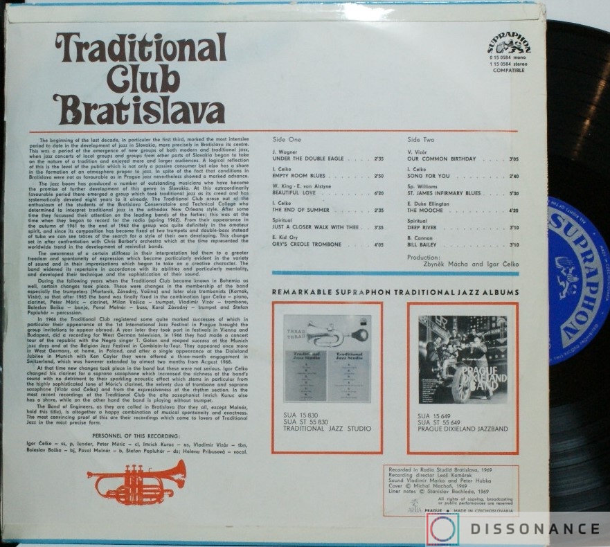 Виниловая пластинка V/A - Traditional Club Bratislava (1969) - фото 1