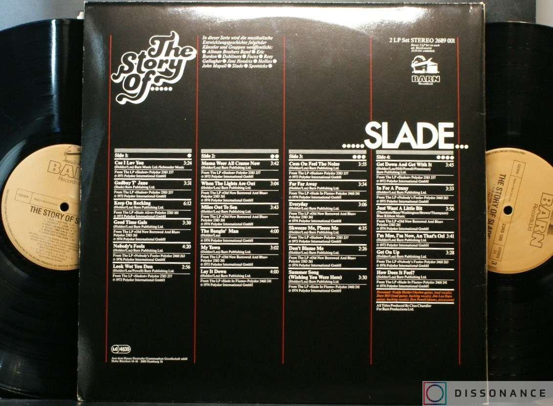 Виниловая пластинка Slade - Story Of Slade (1977) - фото 2