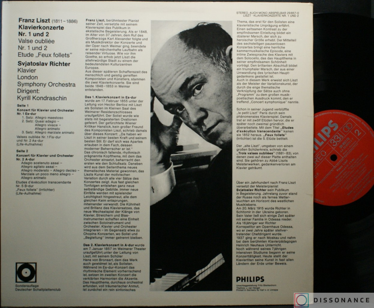 Виниловая пластинка Ferenc Liszt - Klavierkonzert 1 And 2 (1968) - фото 1