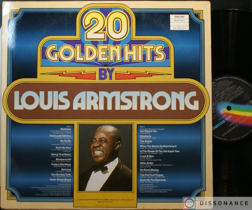 Виниловая пластинка Louis Armstrong - 20 Golden Hits (1975) - фото 1