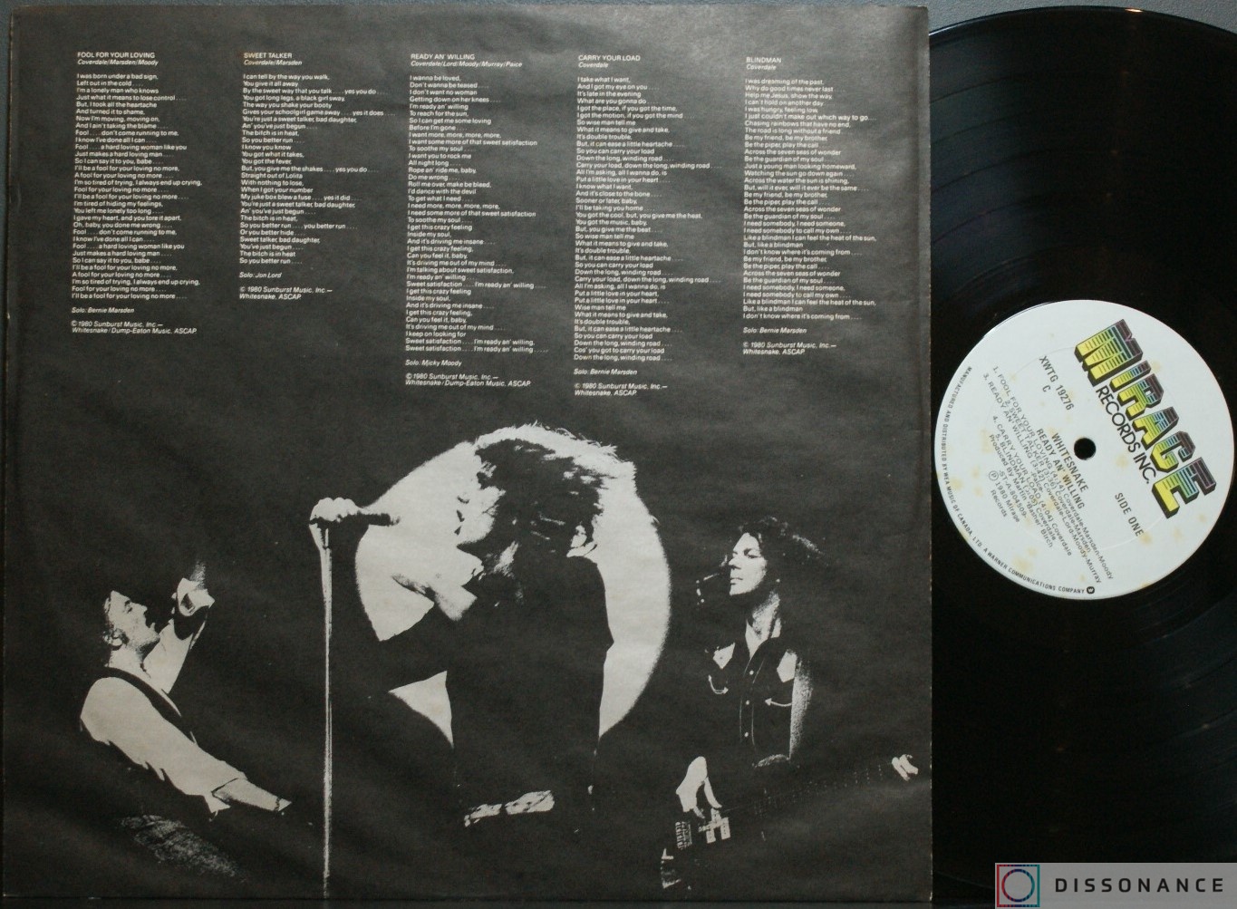 Виниловая пластинка Whitesnake - Ready An' Willing (1980) - фото 2