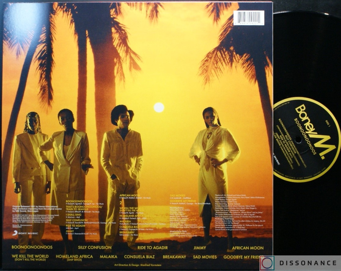 Виниловая пластинка Boney M - Boonoonoonoos (1981) - фото 1