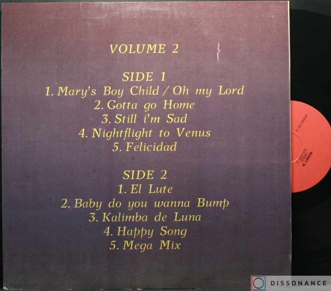 Виниловая пластинка Boney M - Gold Volume 2 (1992) - фото 1