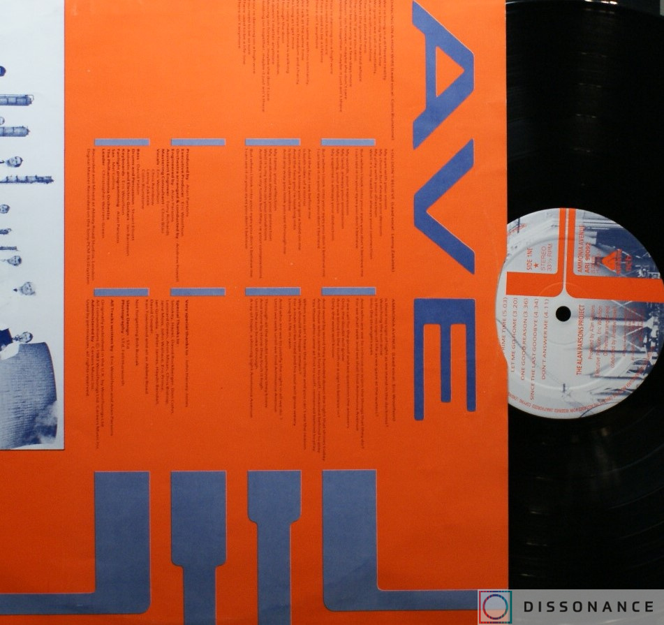 Виниловая пластинка Alan Parsons Project - Ammonia Avenue (1984) - фото 2