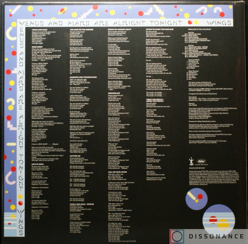 Виниловая пластинка Paul McCartney - Venus And Mars (1975) - фото 1