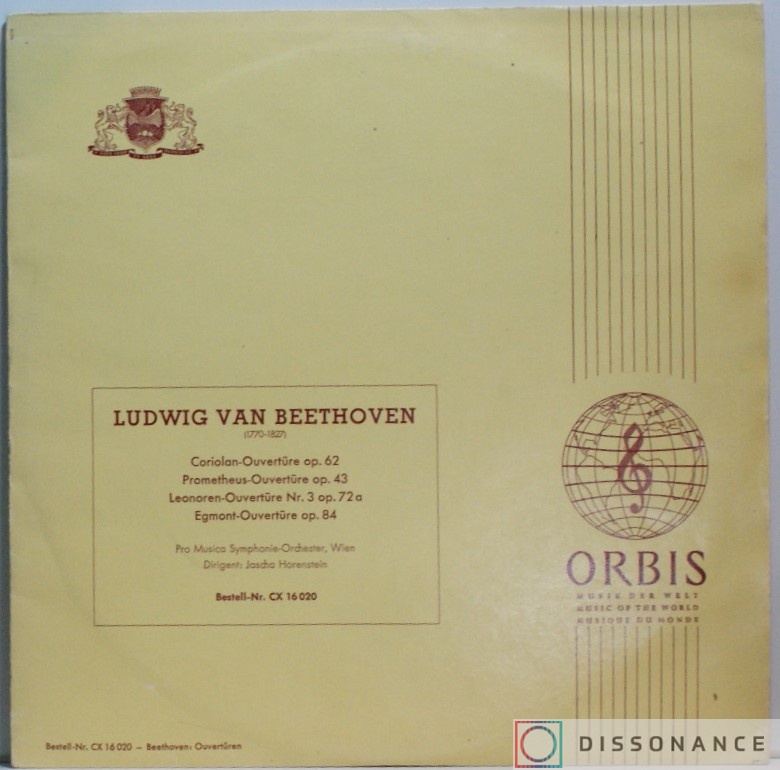 Виниловая пластинка Beethoven - Ouverture (1967) - фото обложки