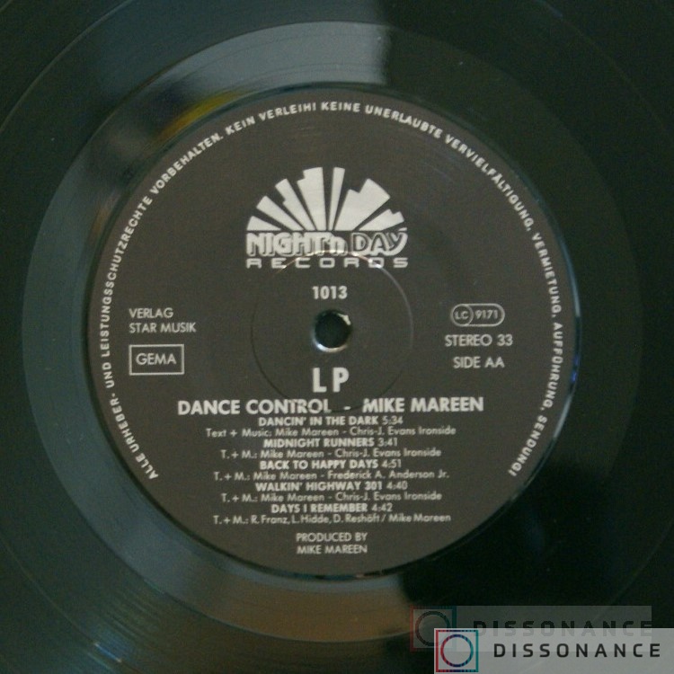 Виниловая пластинка Mike Mareen - LP Dance Control (1985) - фото 2