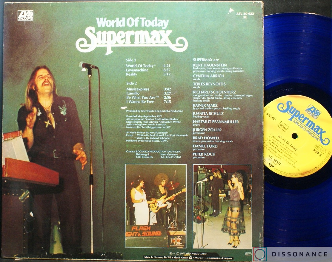 Виниловая пластинка Supermax - World Of Today (1977) - фото 1