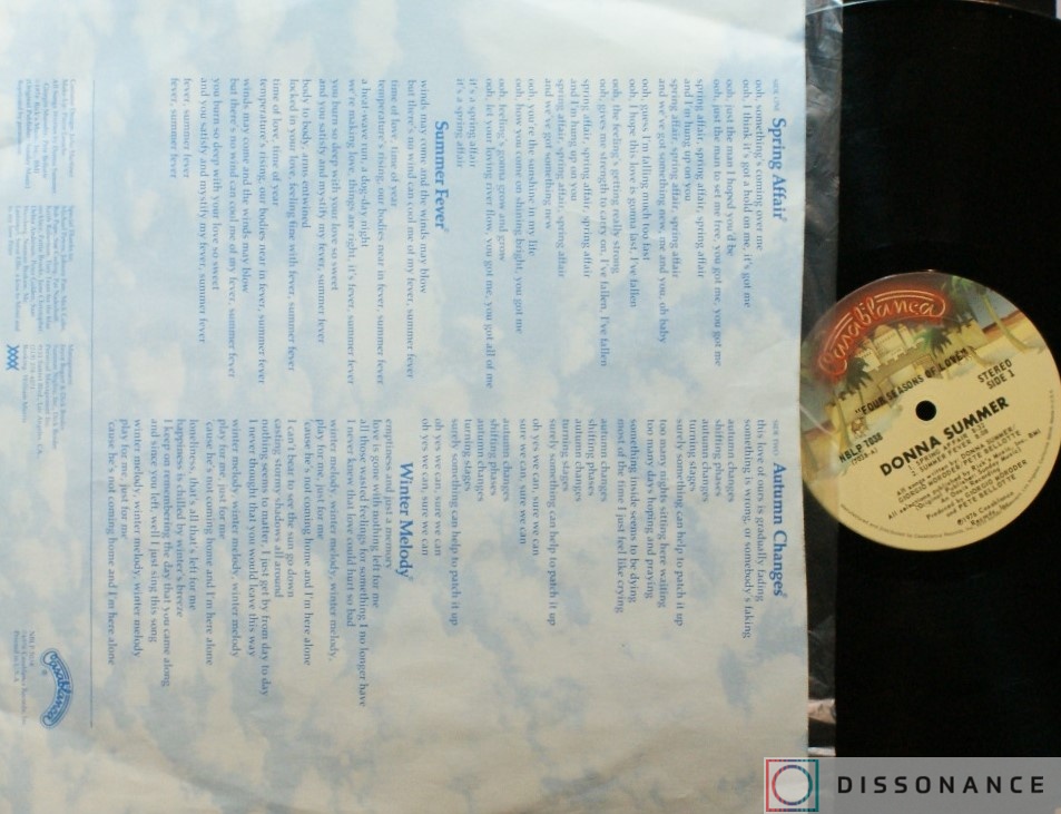 Виниловая пластинка Donna Summer - Four Seasons Of Love (1976) - фото 2