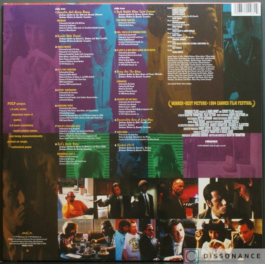 Виниловая пластинка Ost (Soundtrack) - Pulp Fiction (1994) - фото 1
