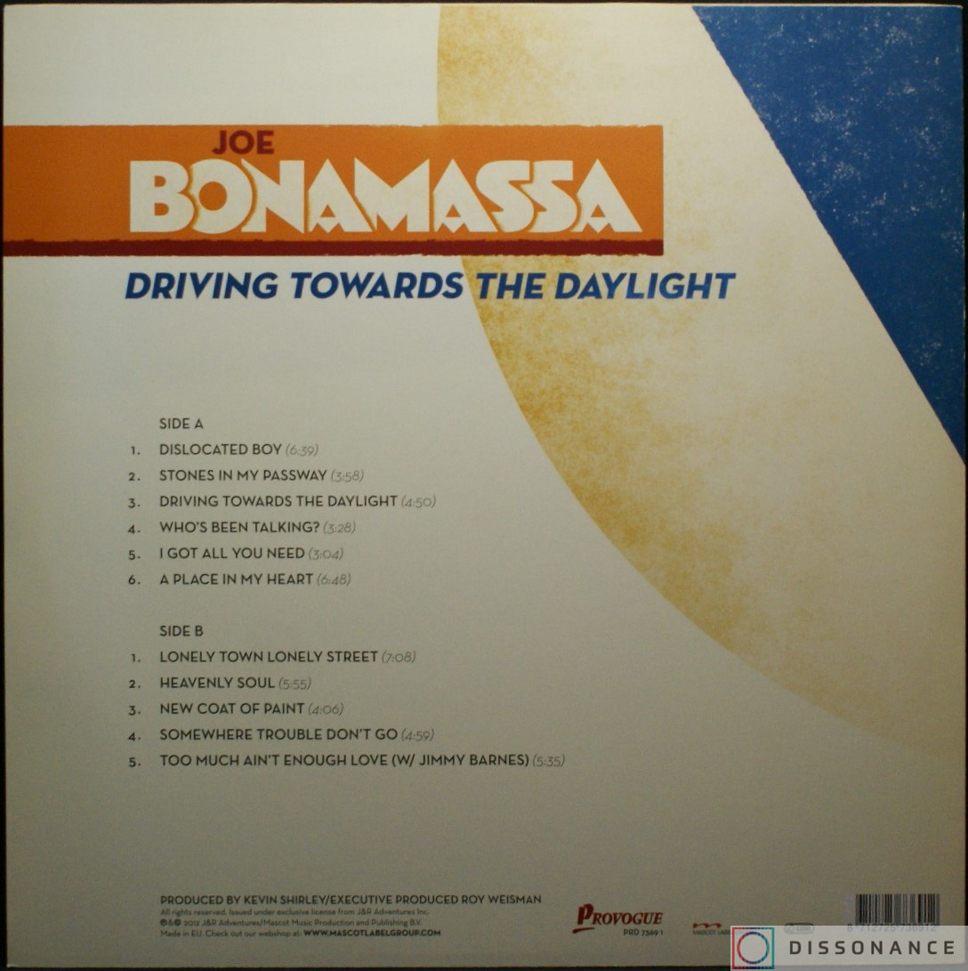 Виниловая пластинка Joe Bonamassa - Driving Towards The Daylight (2012) - фото 1