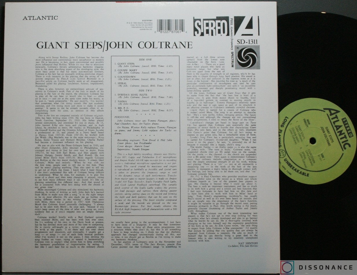 Виниловая пластинка John Coltrane - Giant Steps (1960) - фото 1